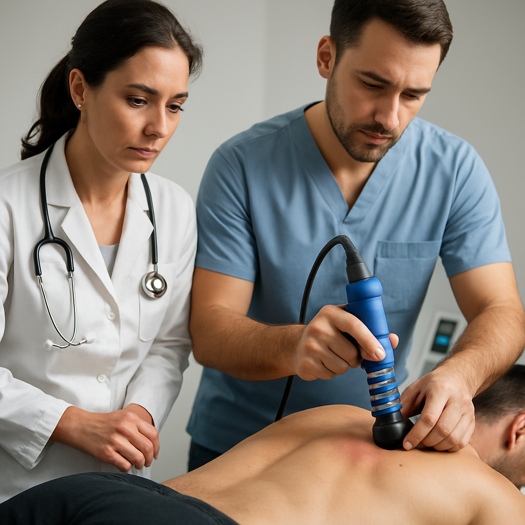 accélérez votre récupération avec la thérapie par ondes de choc : traitement non invasif, soulagement rapide de la douleur et amélioration de la mobilité.