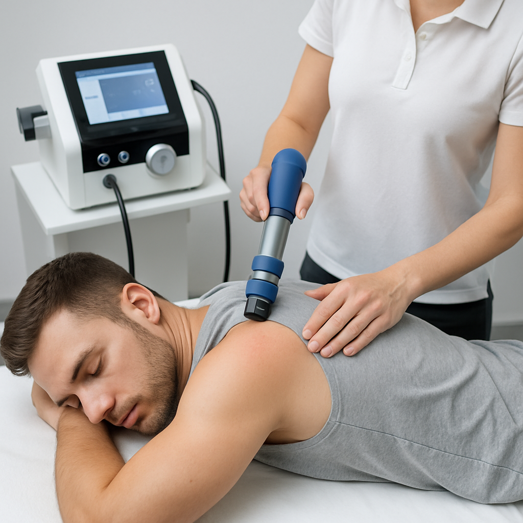 découvrez comment la thérapie par ondes de choc, non invasive, soulage rapidement les douleurs musculosquelettiques et accélère la guérison des tendinopathies.